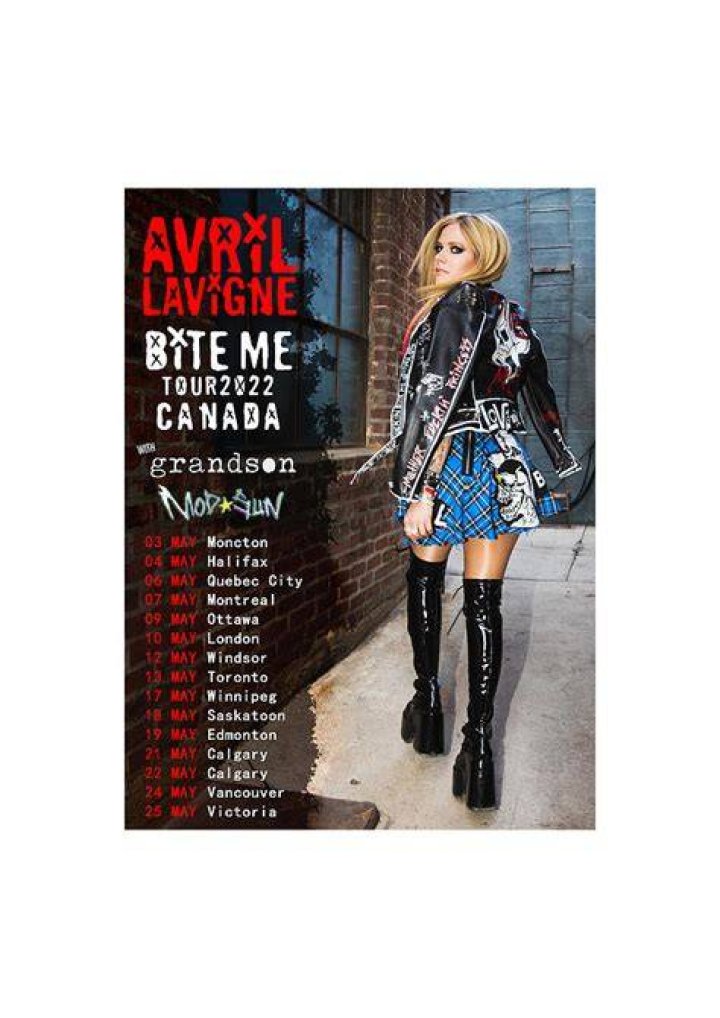 Avril Lavigne Bite Me Canada Tour 2022 GlobalNews Events