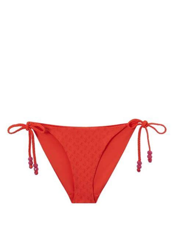 Womens Jimmy Choo red Monogram Aubrie Bikini Briefs Harrods UK